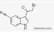 Molecular Structure of 17380-46-0 (3-(2-Bromoacetyl)-1H-indole-5-carbonitrile)